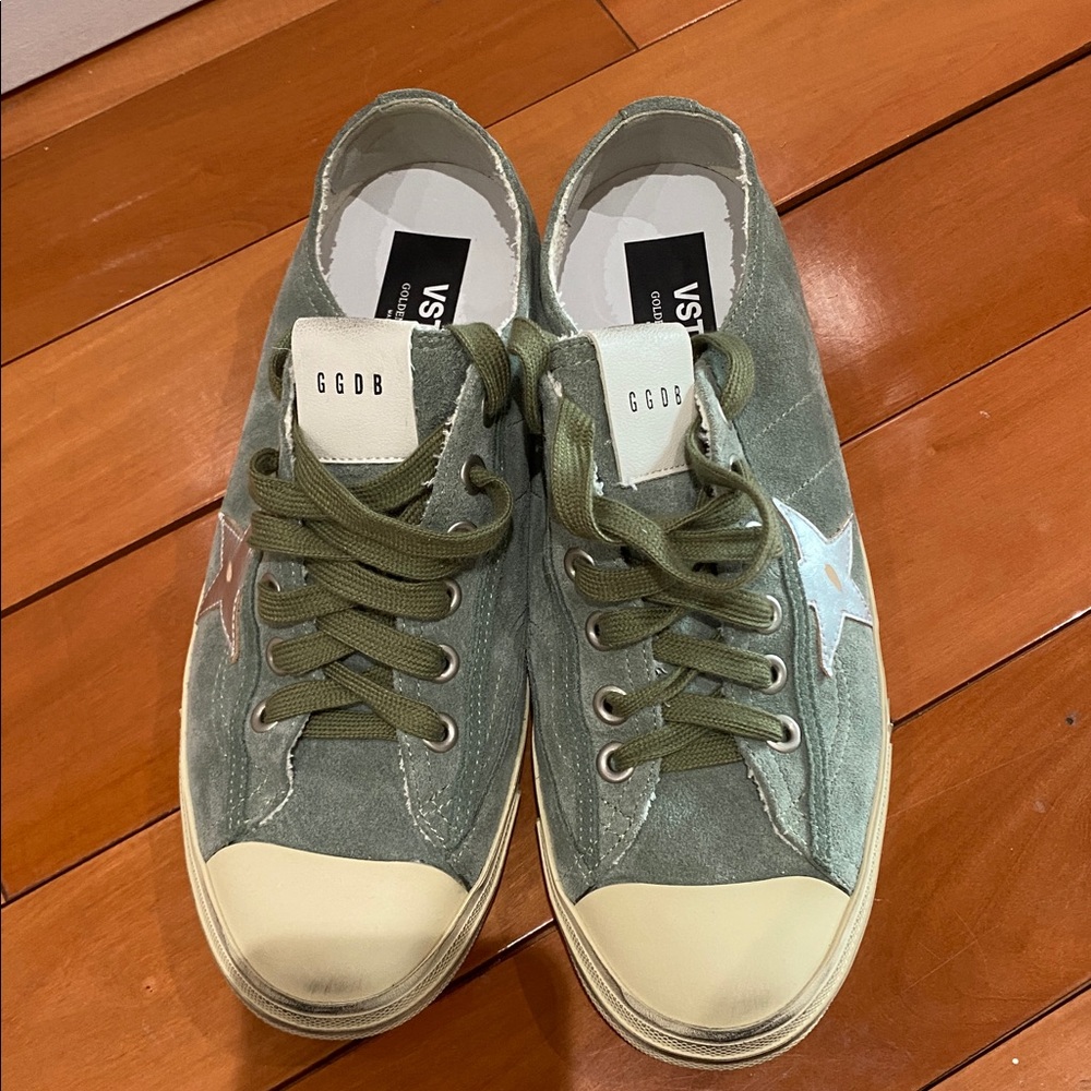 Golden Goose Green and Cream Sneakers - Picture 4 of 7